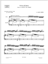 La Volière - Flûte piano - SAINT-SAËNS - Partition - Flûte traversière